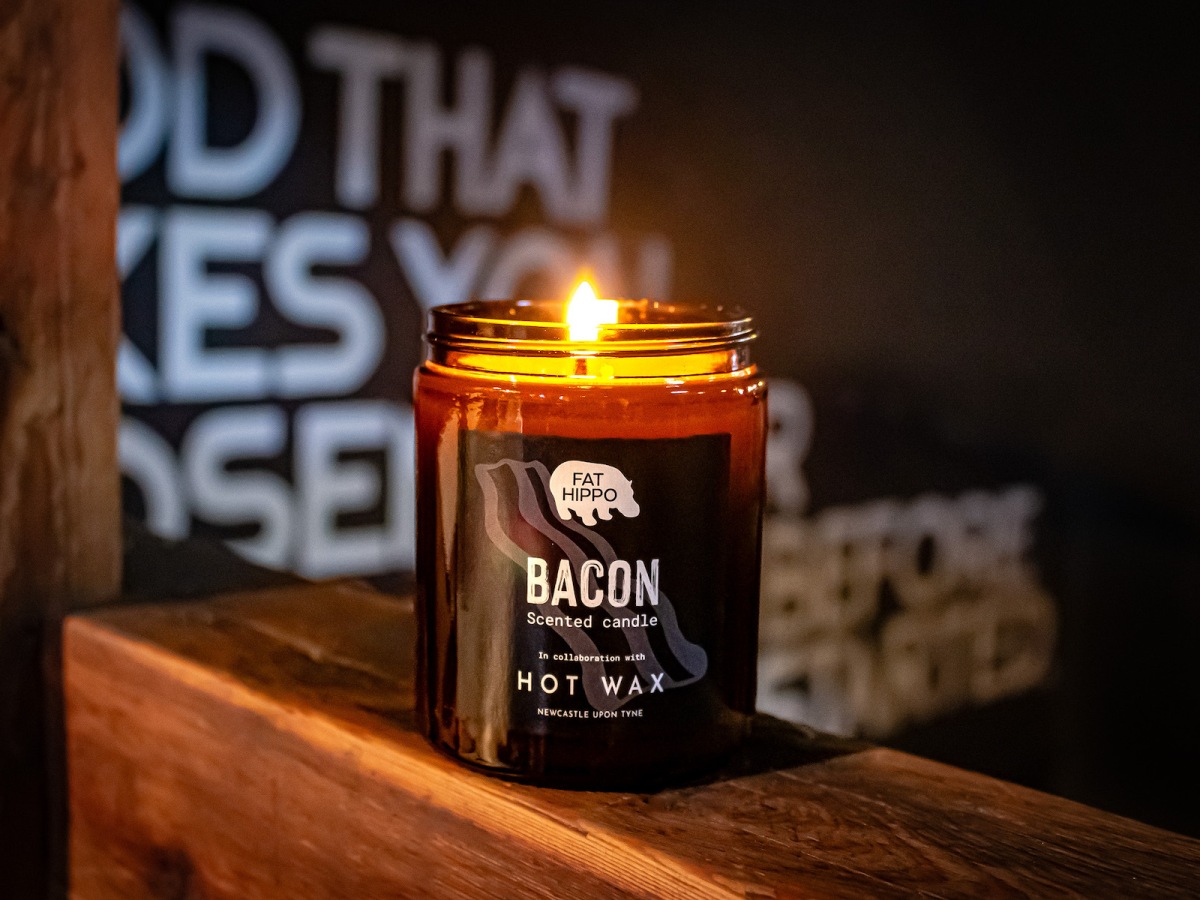 Fat Hippo launch a new 100% vegan candle, and, wait for it… it smells just like bacon! | My Soho Times